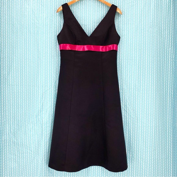 After Six Black Satin Sleeveless Midi Bridesmaid Prom Dress, 10 - Picture 10 of 16